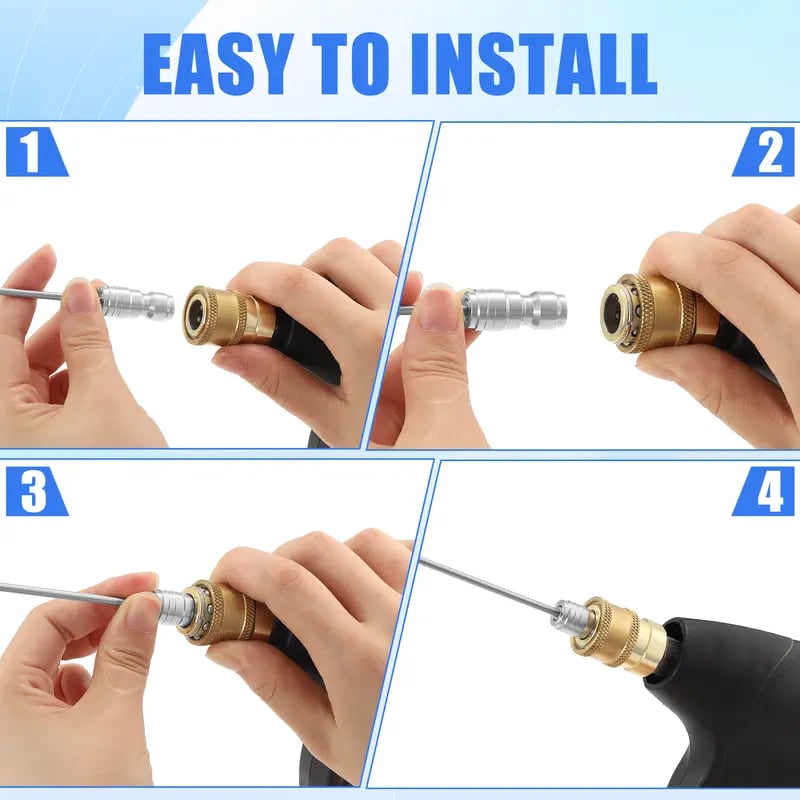 🚿 Heavy-Duty High-Pressure Washer Spray Nozzle Kit (4-Piece Set)