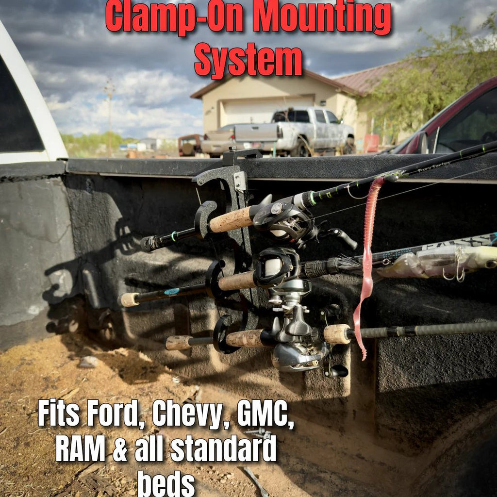 🎣 V4 Track-Mounted Fishing Rod Holder