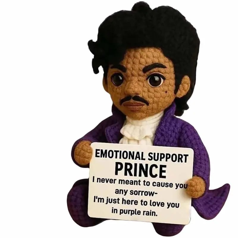 👑 Emotional Support Prince Crochet Doll – Handmade Comfort Companion