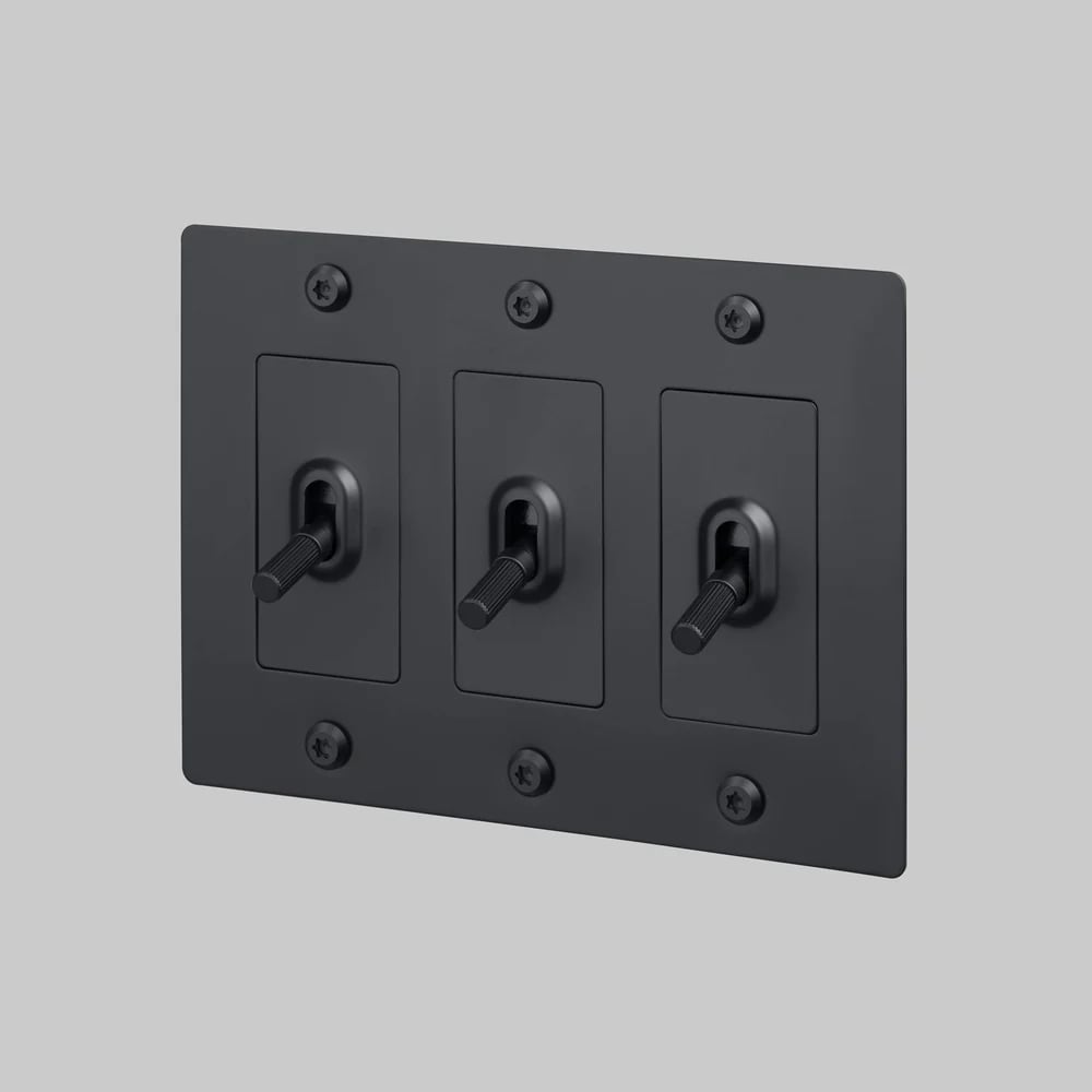 🔘 4G Metal Toggle Light Switch – Linear Knurled Design
