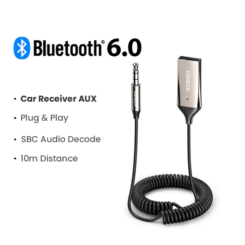 🚗🎶 Bluetooth AUX Adapter – Wireless Audio Receiver for Car (Hands-Free Calling)