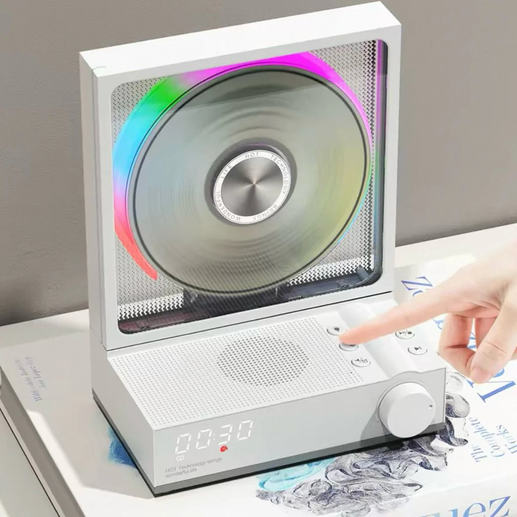 🎵 All-in-One Transparent CD Player with Bluetooth 5.3
