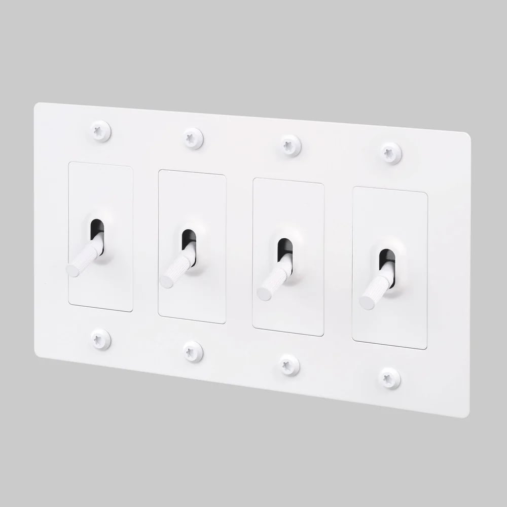 🔘 4G Metal Toggle Light Switch – Linear Knurled Design