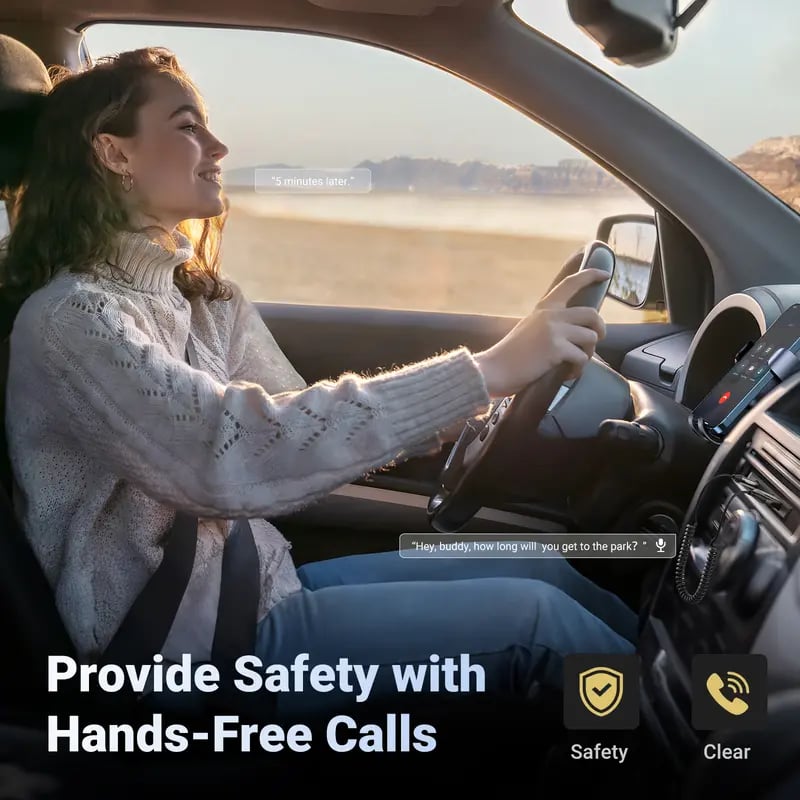 🚗🎶 Bluetooth AUX Adapter – Wireless Audio Receiver for Car (Hands-Free Calling)