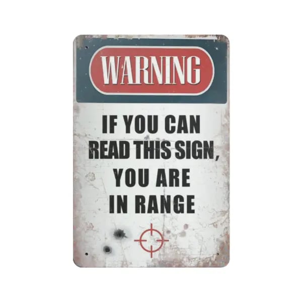 🚫 Funny "No Trespassing" Retro Iron Warning Sign – Heavy-Duty Wall Plaque