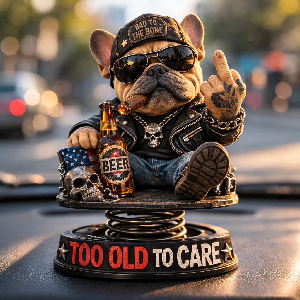 🔥Too Old to Care Dashboard Bobblehead