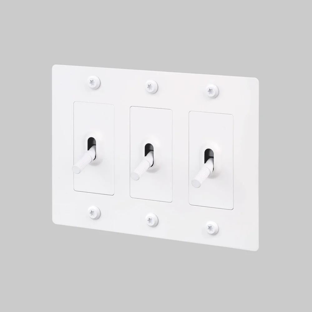 🔘 4G Metal Toggle Light Switch – Linear Knurled Design
