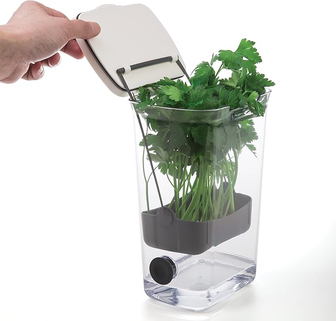 🌿 Fresh Herb Keeper Container – Keep Herbs Crisp & Flavorful Longer