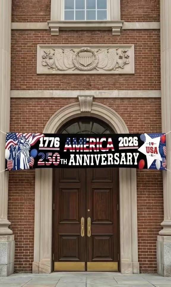 🇺🇸 Official America 250th Anniversary Banner – 1776–2026 | High-Def Statue of Liberty, Vibrant Patriotic Design, Fade-Resistant Outdoor Fabric