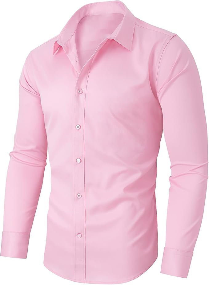 👔 Men's 16-Way Stretch Slim Fit Dress Shirt