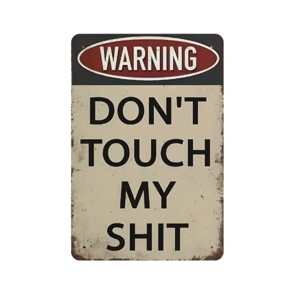 🚫 Funny "No Trespassing" Retro Iron Warning Sign – Heavy-Duty Wall Plaque