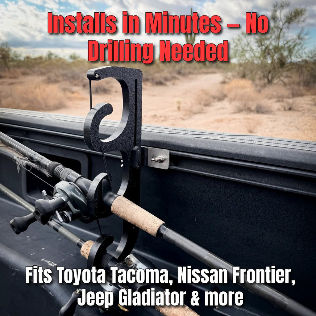 🎣 V4 Track-Mounted Fishing Rod Holder