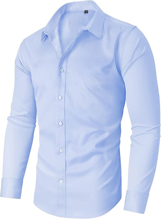 👔 Men's 16-Way Stretch Slim Fit Dress Shirt