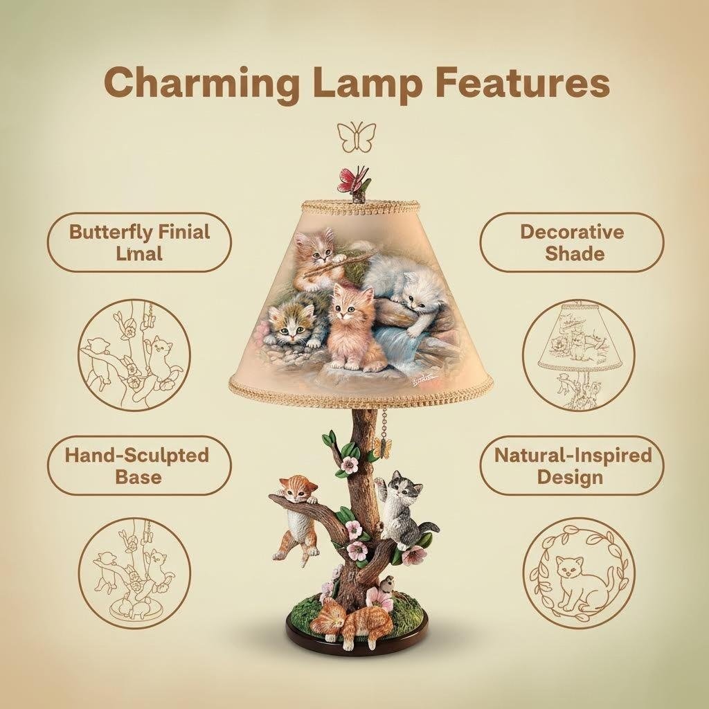 🐱Jürgen Scholz "Country Kitties" Accent Lamp