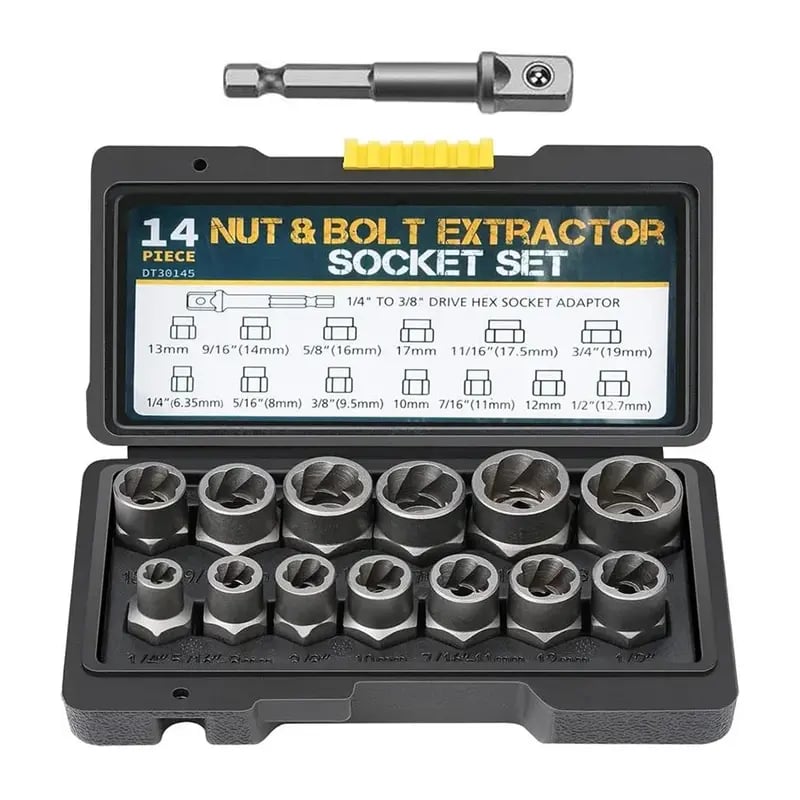 🔩 14-Piece Bolt Extractor Tool Set
