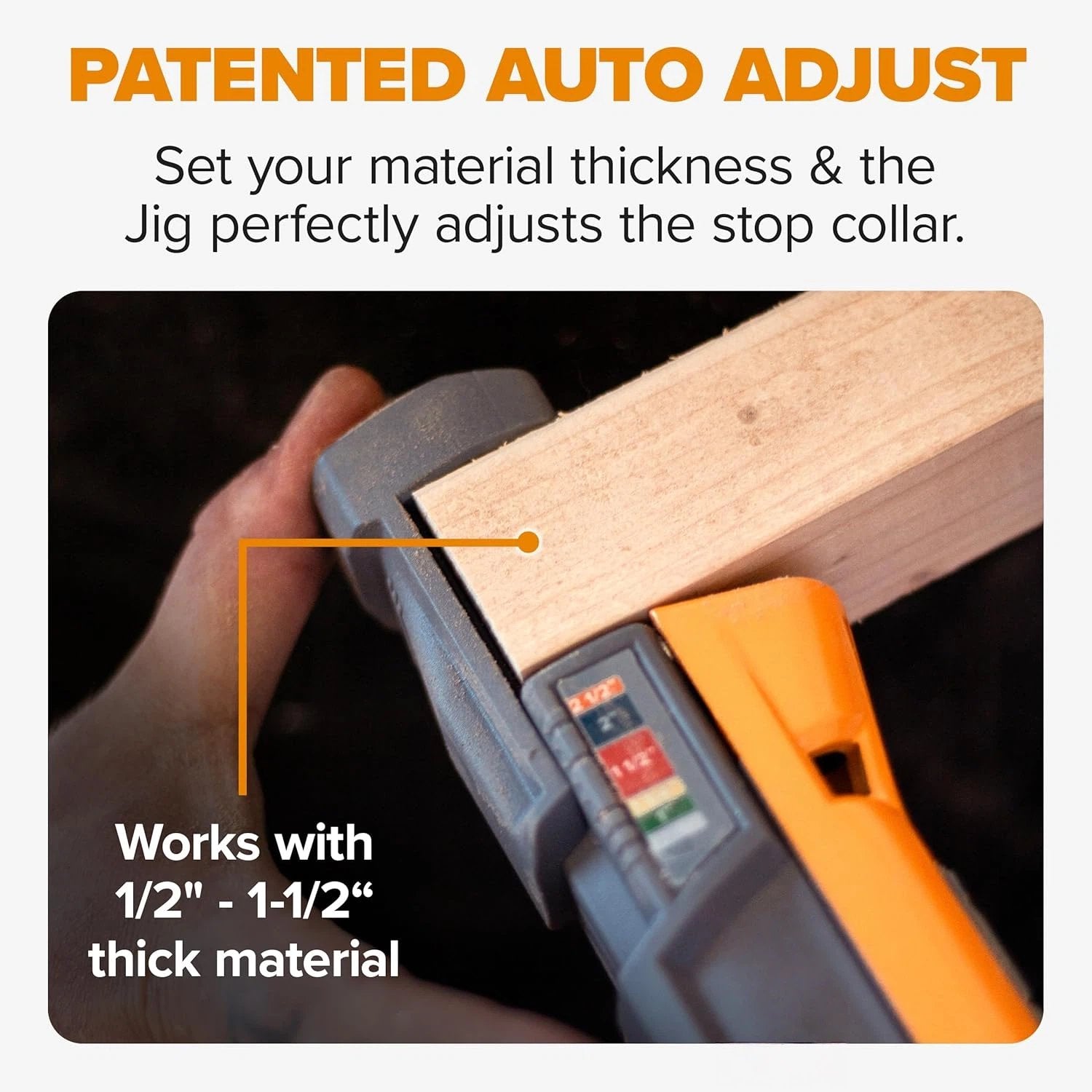 🔧 Compact Pocket Hole Jig Kit – Auto Adjusting Drill Guide for Woodworking