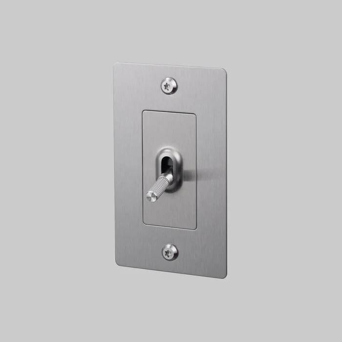 🔘 4G Metal Toggle Light Switch – Linear Knurled Design