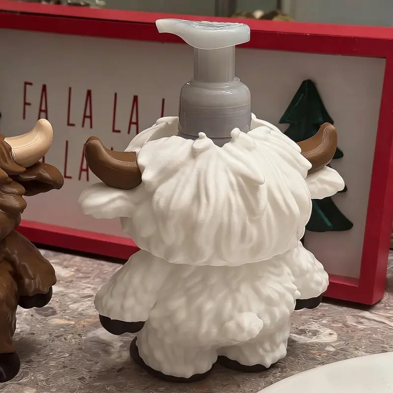🐮 Highland Cow Soap Dispenser Cover