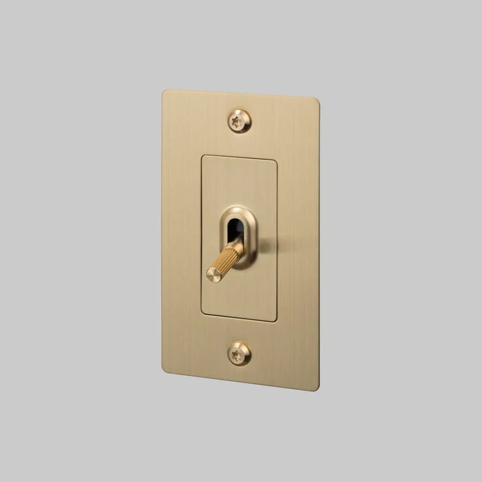 🔘 4G Metal Toggle Light Switch – Linear Knurled Design