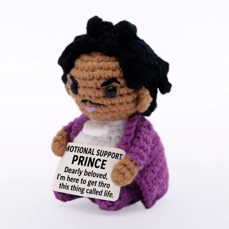 👑 Emotional Support Prince Crochet Doll – Handmade Comfort Companion