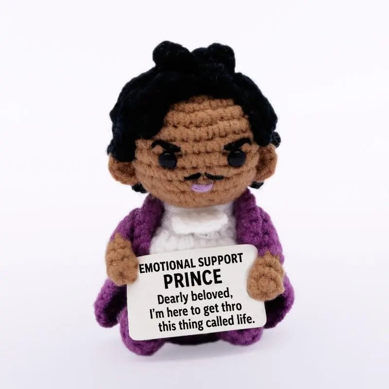 👑 Emotional Support Prince Crochet Doll – Handmade Comfort Companion