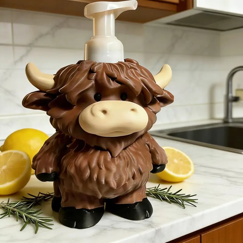 🐮 Highland Cow Soap Dispenser Cover