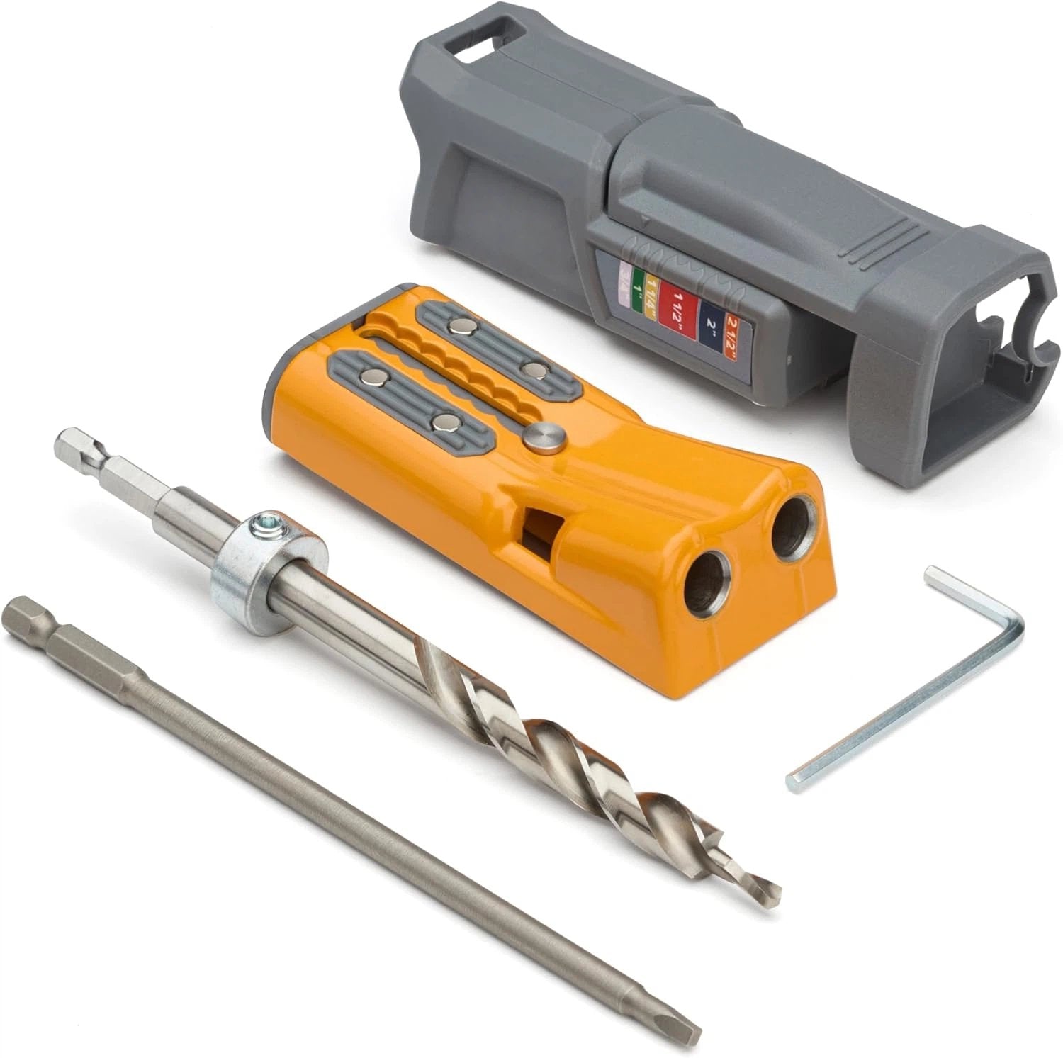 🔧 Compact Pocket Hole Jig Kit – Auto Adjusting Drill Guide for Woodworking