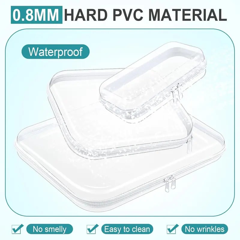 🧳 6-Piece Clear Hard Zipper Organizer Case Set