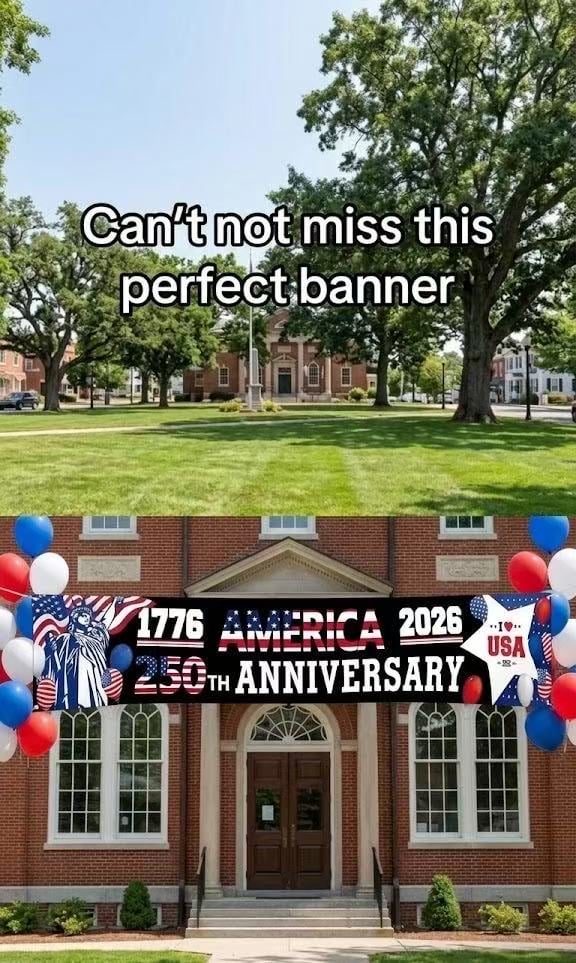 🇺🇸 Official America 250th Anniversary Banner – 1776–2026 | High-Def Statue of Liberty, Vibrant Patriotic Design, Fade-Resistant Outdoor Fabric