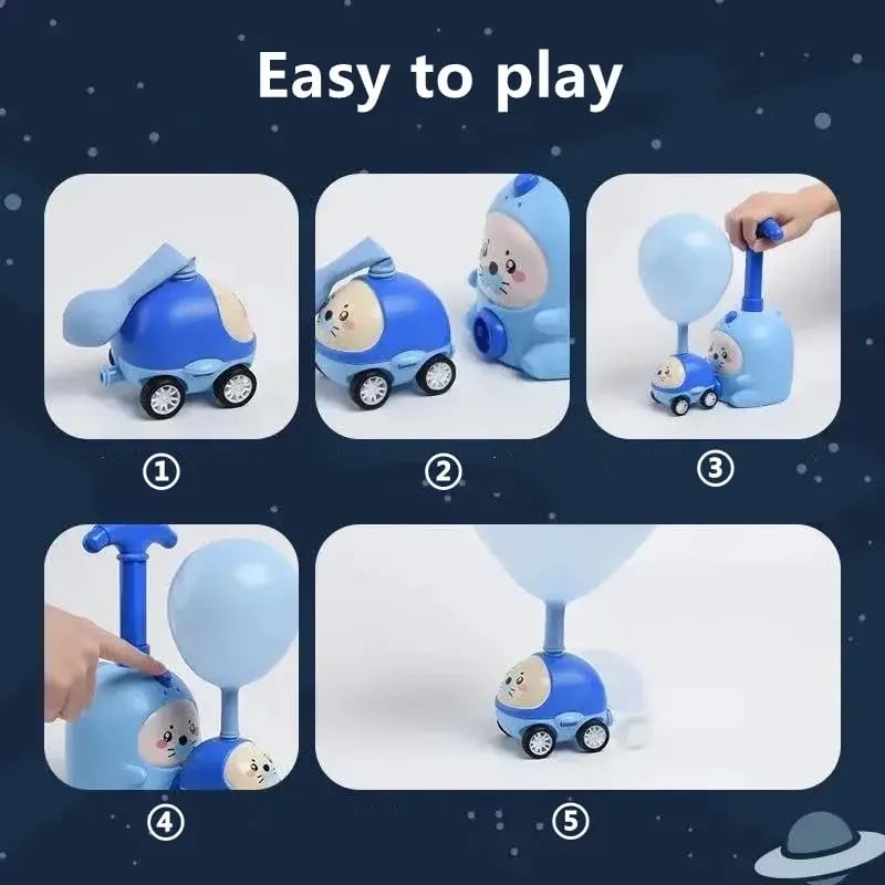🎈 Animal Air-Powered Balloon Car Toy