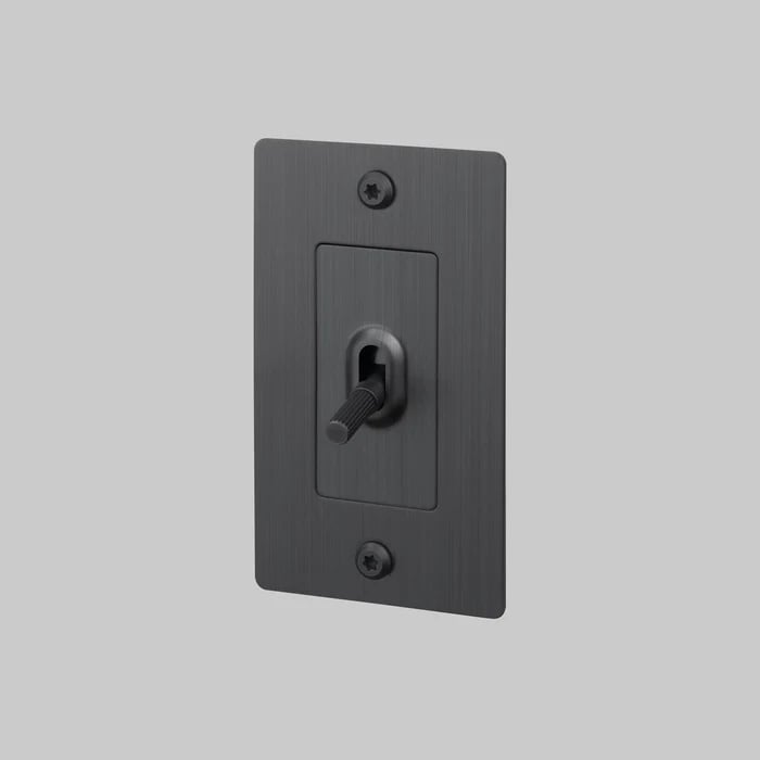 🔘 4G Metal Toggle Light Switch – Linear Knurled Design